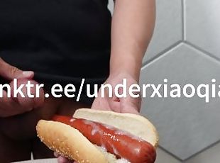 Eating Cum Filled HotDog ASMR