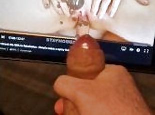 gros-nichons, énorme, masturbation, amateur, ejaculation-sur-le-corps, énorme-bite, pornstar, branlette, secousses, ejaculation