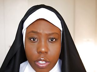 Black Demon Nun Slurps Cock For Cum Summoning Ritual - Sex Movies Featuring Asia Drake