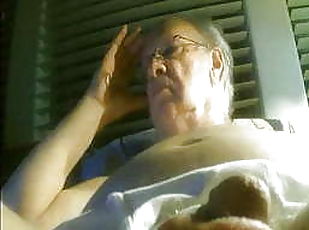 grandpa stroke on webcam