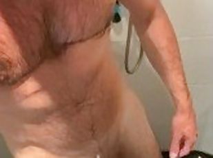 DROOLING SPIT ON WET COCK AFTER SHOWER