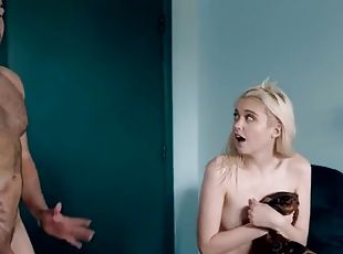 Petite skinny blonde with perky tits Chloe Cherry gets screwed hard