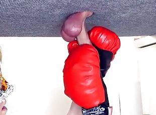 Brave girl smashes balls in new Ballbusting boxing video