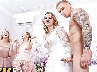 Braut, Russin, Babe, Gangbang, Ficken, 4etwas, Hochzeit