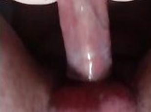 Anal fuck makes cock FILL condom with CUM