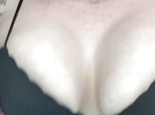 HUGE NATURAL TITS BOUNCE WHILE RIDING COCK