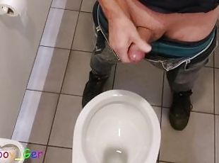 Masturbation, Public, Ejaculation sur le corps, Secousses, Ejaculation, Horny, Européenne, Euro, Toilette, Sperme