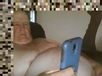 Grandpa cum on cam