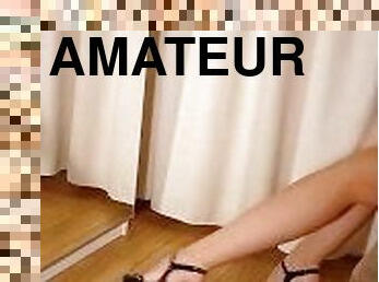 amateur, ados, pieds, blonde, fétiche, solo, réalité, talons-hauts, jambes