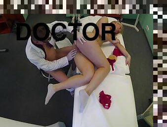 bureau-office, amateur, médecin, cam, espion, voyeur, sale, blonde, bout-a-bout, fétiche