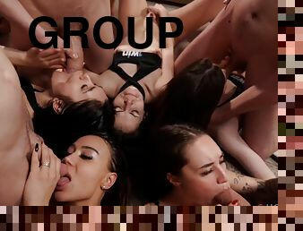 orgie, fête, amateur, fellation, énorme-bite, hardcore, maison, sexe-de-groupe, salope, première-fois