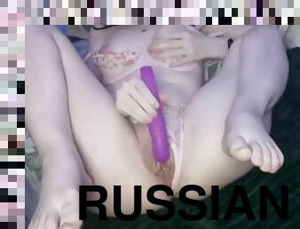 masturbation, orgasme, chatte-pussy, russe, ados, jouet, chienne, serrée, méchant, humide