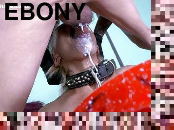 Cute Submissive Ebony Face Fucked