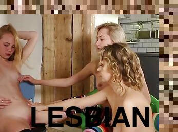 Playfull girls with sexy socks lesbian fun