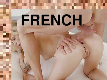 TUSHY ANAL Blondie American Girls Gets her Bootie Destroyed by Dominant French Guy