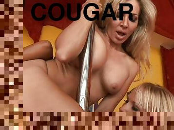 A young big cock to three cougars beautiful
