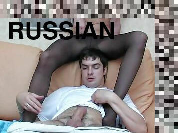 meia-calça, russo, ébona, hardcore, preto, pés, meias, loira, fudendo, fetiche