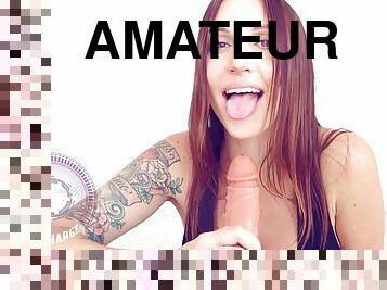 Depraved amateur babe thrilling handjob porn video