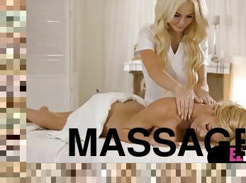 Hot blonde needs a massage but she got more than that