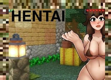 Minecraft Horny Craft - Part 2 - Hot CowGirl Make Ahegao And Strip By LoveSkySanHentai