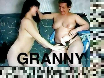 страпон, бабуся-granny, лесбіянка-lesbian, краля, молода-18