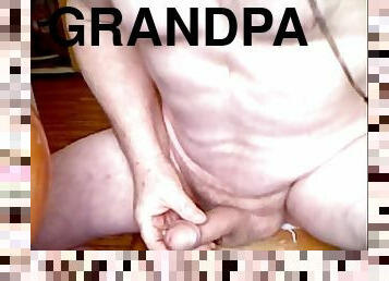 Grandpa cum on cam