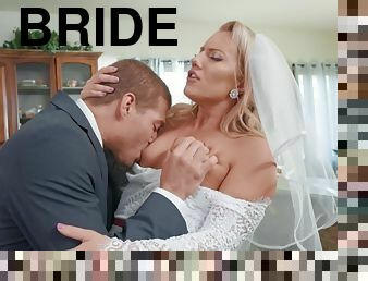 Crazy sex with leggy bride Candice Dare