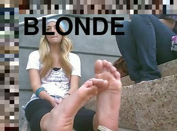 Stinky feet cute blonde