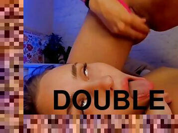 Double squirting from a hot teen