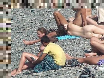 nudiste, en-plein-air, public, chatte-pussy, cam, plage, voyeur, naturel, incroyable, brunette