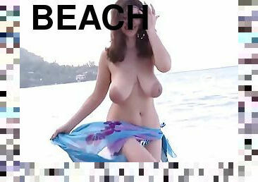 Topless beach bounce