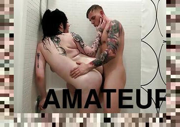 Hot Curvy Goth Amilia Onxy Sexy Shower Fuck 18 Min