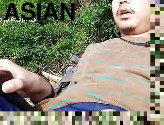 armée, asiatique, masturbation, en-plein-air, amateur, ejaculation-sur-le-corps, gay, branlette, fétiche, solo