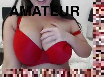 Pretty cam girl with massive boobies