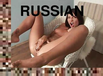 masturbation, russe, ados, gode, solo