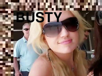 Busty blonde's sexy vacation