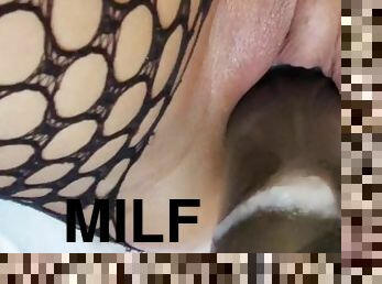 Fuck Machine Gapes Pussy Close Up,  w/ Big Head Dildo