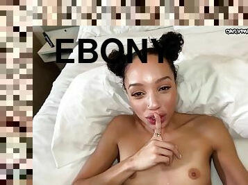 Depraved ebony spinner POV dirty sex clip
