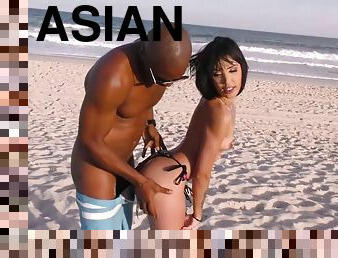 asiatique, en-plein-air, anal, fellation, interracial, milf, chevauchement, petits-seins