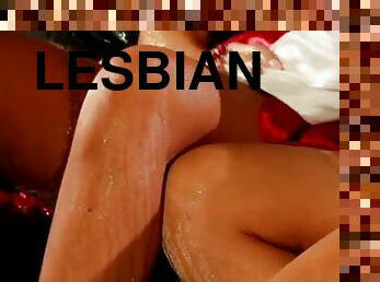 Wetlook lesbians playing in the rain with thick plastic cocks