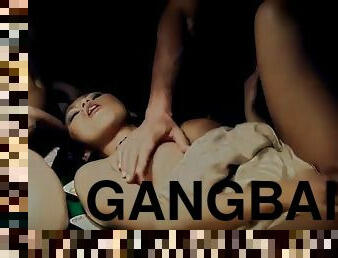 Poker gangbang with asian slut