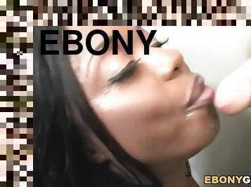 Ebony nikita fucks gloryhole cock