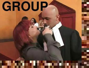 An incredible orgy in the court room