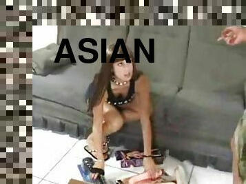 asiatique, lesbienne, bout-a-bout