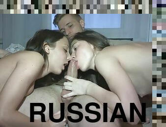 Russian teens got naughty in foursome swinger party