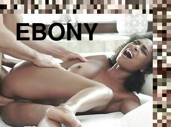 Ebony naughty hussy Luna Corazon mind-blowing sex clip