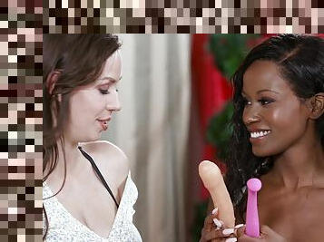 Arousing Interracial Lesbian Love with Jezabel Vessir
