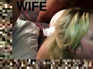 Blonde slut wife and a bbc