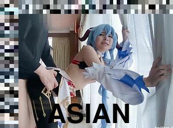 Asian cosplay lewd spinner hard porn clip