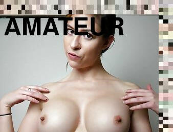 gros-nichons, masturbation, chatte-pussy, amateur, ados, maison, point-de-vue, seins, bite